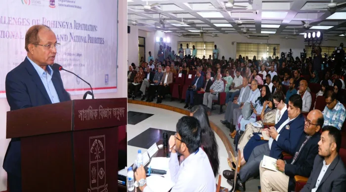 রোহিঙ্গা প্রত্যাবাসন নিয়ে ঢাকা বিশ্ববিদ্যালয়ের সেমিনারে উপাচার্য অধ্যাপক ড. এ বি এম ওবায়দুল ইসলাম