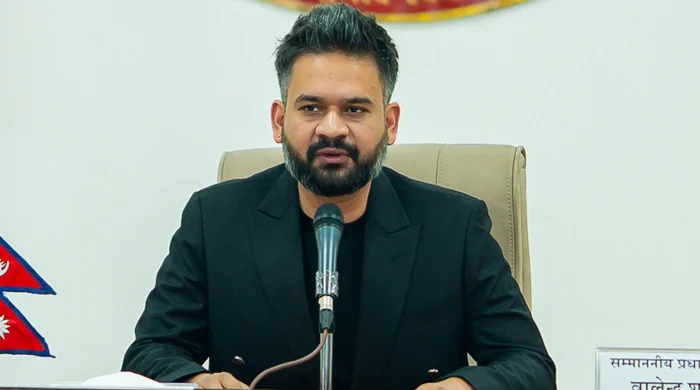 হিমালয়ের জলবায়ু ঝুঁকি ও ভয়াবহ বন্যা নিয়ে বক্তব্য দিচ্ছেন নেপালের প্রধানমন্ত্রী বালেন্দ্র শাহ